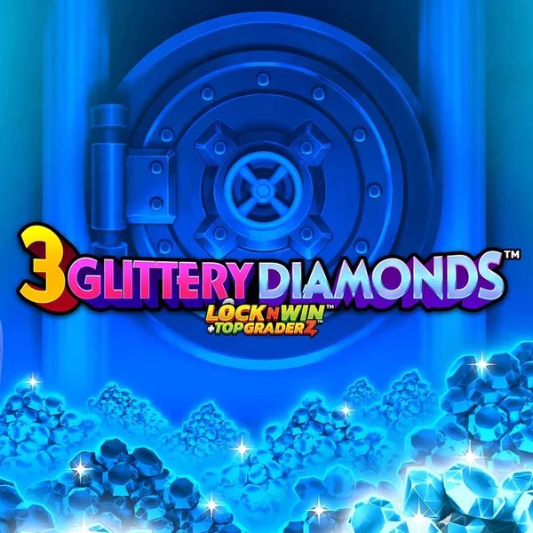 3 Glittery Diamonds by PearFiction Studios, showcased at casinovacasinos-fi.com – game logo