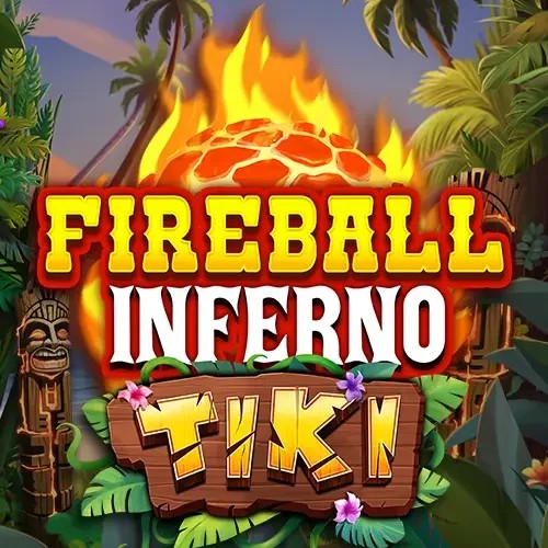 Fireball Inferno Tiki by NetEnt, showcased at casinovacasinos-fi.com – game logo