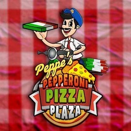 Peppe’s Pepperoni Pizza Plaza slot logo by Pragmatic Play at Casinova Casino